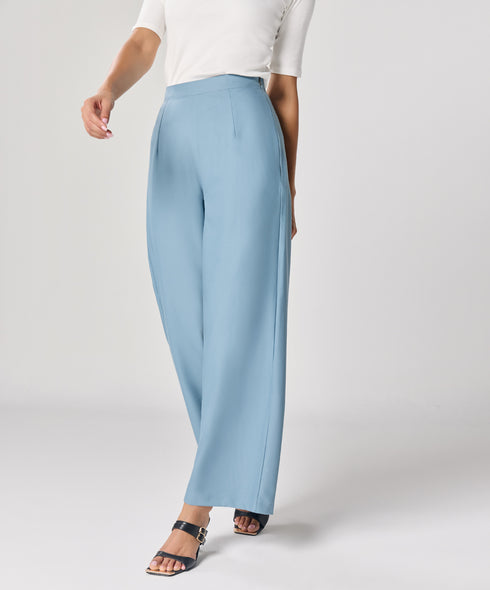 Light Blue Flared Formal Trouser